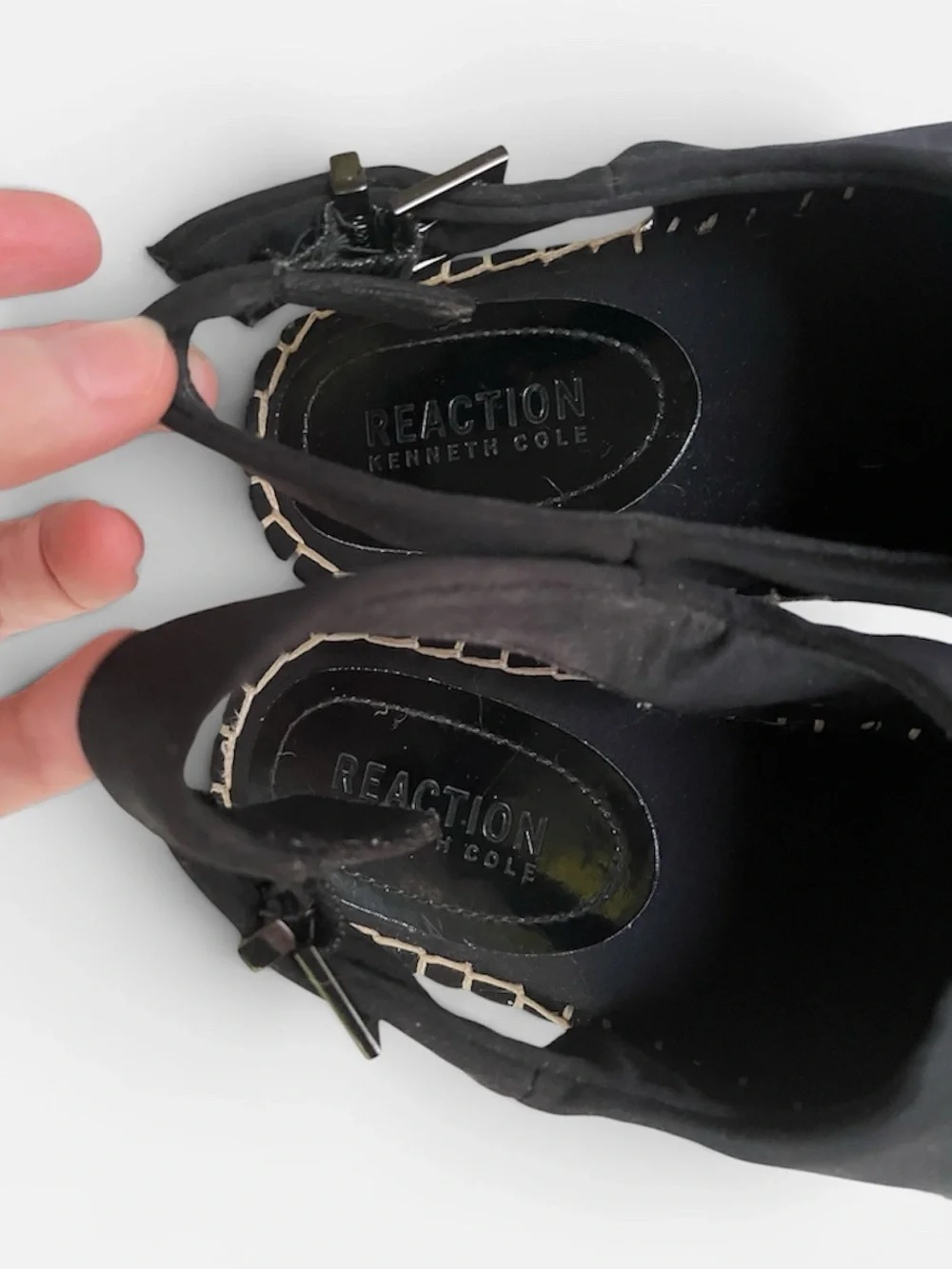 Kenneth Cole Reaction “Clemont” Black Slingback Espadrille Sandals - Size 8
